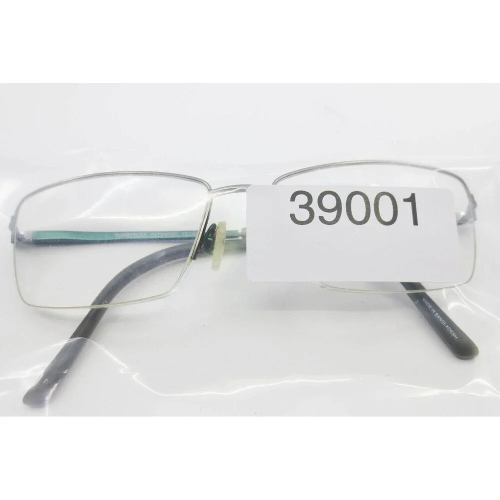 Turboflex TF340 Dark Green Rectangular Semi Rimless Eyeglass Frames 55-17-145 20